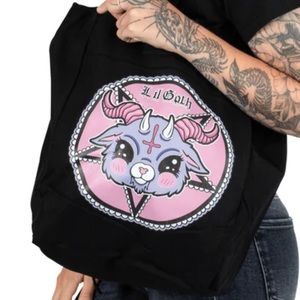Lil goth canvas tote